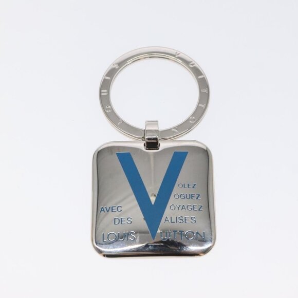 LOUIS VUITTON Voyage Key Chain Key Ring Metal Silver M66950 LV Auth SW877 - Picture 3 of 6